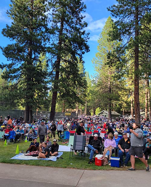 Crowd enjoying the Lake Almanor Summer Concert Series